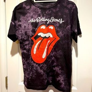 The Rolling Stones purple die tie Womens Size Medium T Shirt